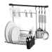 Kit Cozinha Suspensa Cook Home 8 Black - Arthi - Preto