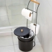 Lixeira Com Suporte e Porta Papel Higi&ecirc;nico Preto Eco - Arthi
