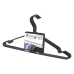 Kit 6 Cabides Aço Preto Com Cava - Arthi
