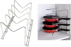 Suporte Organizador Armário de Cozinha Porta Tampas Travessas Frigideiras Formas 