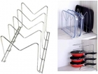 Suporte Organizador Armário de Cozinha Porta Tampas Travessas Frigideiras Formas 