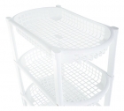 Fruteira De Chão Organizador De Cozinha De Plástico Fr-02 Cor Branco