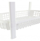 Fruteira De Chão Organizador De Cozinha De Plástico Fr-02 Cor Branco