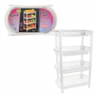 Fruteira De Chão Organizador De Cozinha De Plástico Fr-02 Cor Branco