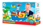 Brinquedo Baby Land Navio Pirata C/ 30 Blocos De Montar