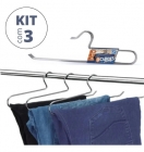 Cabide Para Calça Cromado - Kit Com 12 Unidades - Arthi